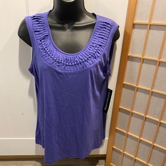New NWT Notions Women's Sleeveless Shirt Blouse Tank Top Size M  Purple - Picture 1 of 4